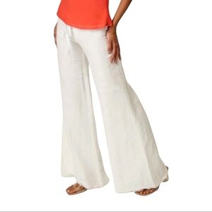 BLACK HALO 100% LINEN WIDE LEG‎ FLARE PANTS 6